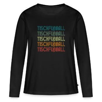 Tischfußball Profi Tischfußballer - Frauen Premium Bio Langarmshirt - Schwarz - Vorne - Julia (174cm)