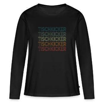 Tischfußball Profi Tischfußballer - Frauen Premium Bio Langarmshirt - Schwarz - Vorne - Julia (174cm)