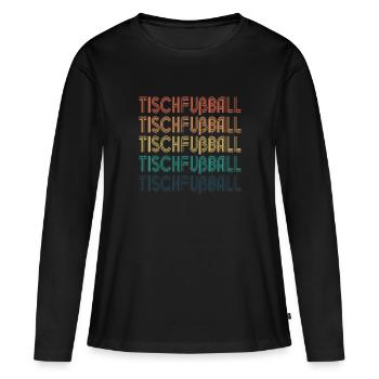 Tischfußball Profi Tischfußballer - Frauen Premium Bio Langarmshirt - Schwarz - Vorne - Julia (174cm)
