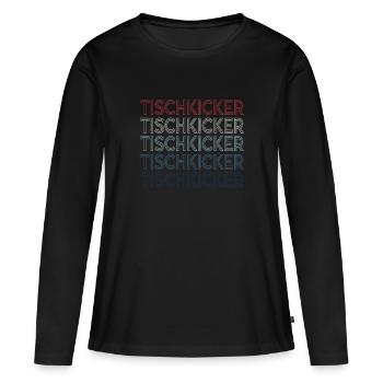 Tischfußball Profi Tischfußballer - Frauen Premium Bio Langarmshirt - Schwarz - Vorne - Julia (174cm)