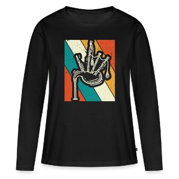Cornemuse Cornemuse Cornemuse - T-shirt manches longues Premium bio Femme - noir - Devant - Julia (174cm)