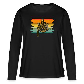 Cornemuse Cornemuse Cornemuse - T-shirt manches longues Premium bio Femme - noir - Devant - Julia (174cm)