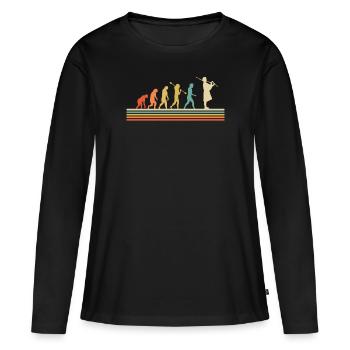 Cornemuse Cornemuse Cornemuse - T-shirt manches longues Premium bio Femme - noir - Devant - Julia (174cm)