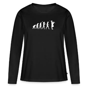Cornemuse Cornemuse Cornemuse - T-shirt manches longues Premium bio Femme - noir - Devant - Julia (174cm)