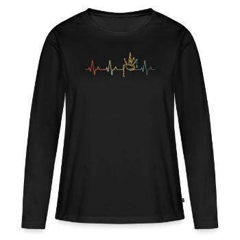 Cornemuse Cornemuse Cornemuse - T-shirt manches longues Premium bio Femme - noir - Devant - Julia (174cm)