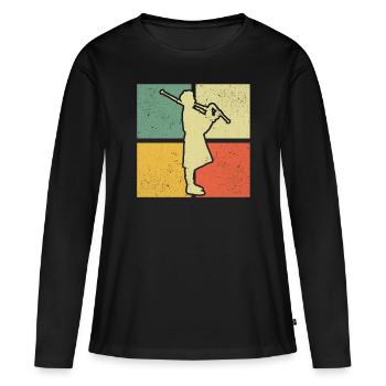 Cornemuse Cornemuse Cornemuse - T-shirt manches longues Premium bio Femme - noir - Devant - Julia (174cm)