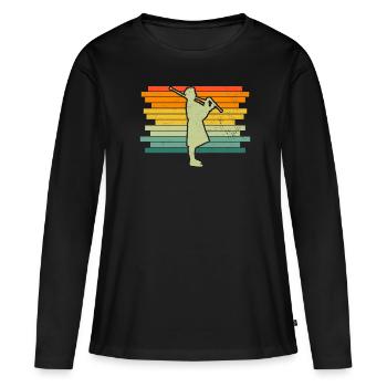 Cornemuse Cornemuse Cornemuse - T-shirt manches longues Premium bio Femme - noir - Devant - Julia (174cm)