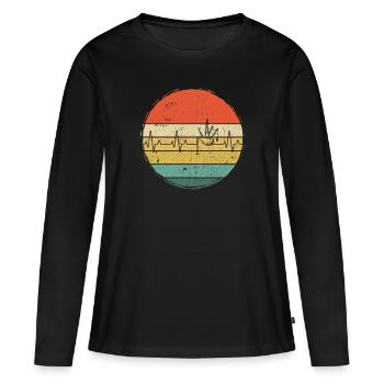 Cornemuse Cornemuse Cornemuse - T-shirt manches longues Premium bio Femme - noir - Devant - Julia (174cm)