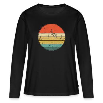 Cornemuse Cornemuse Cornemuse - T-shirt manches longues Premium bio Femme - noir - Devant - Julia (174cm)