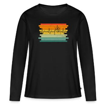 Cornemuse Cornemuse Cornemuse - T-shirt manches longues Premium bio Femme - noir - Devant - Julia (174cm)