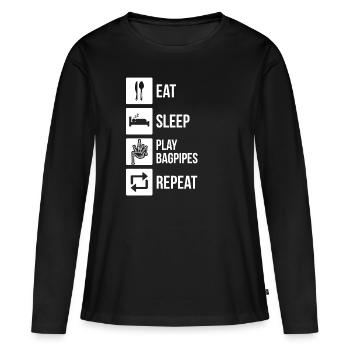 Cornemuse Cornemuse Cornemuse - T-shirt manches longues Premium bio Femme - noir - Devant - Julia (174cm)