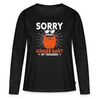 Désolé cette barbe est pardonnée Homme barbu - T-shirt manches longues Premium bio Femme - noir - Devant - Julia (174cm)
