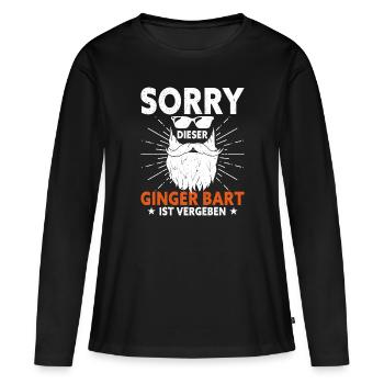 Désolé cette barbe est pardonnée Homme barbu - T-shirt manches longues Premium bio Femme - noir - Devant - Julia (174cm)