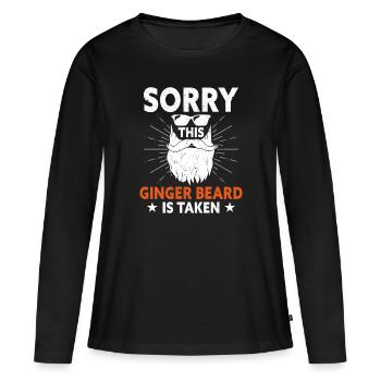 Désolé cette barbe est pardonnée Homme barbu - T-shirt manches longues Premium bio Femme - noir - Devant - Julia (174cm)