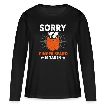 Désolé cette barbe est pardonnée Homme barbu - T-shirt manches longues Premium bio Femme - noir - Devant - Julia (174cm)