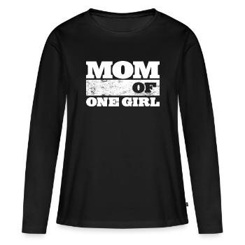 Maman Maman d’une fille Idée cadeau Fête des mères - T-shirt manches longues Premium bio Femme - noir - Devant - Julia (174cm)