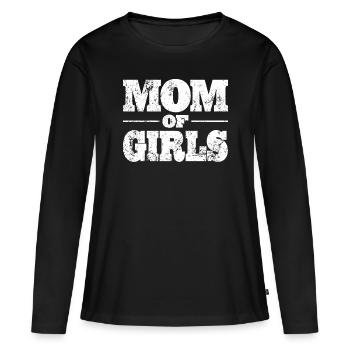 Maman Maman Idée cadeau Fête des Mères - T-shirt manches longues Premium bio Femme - noir - Devant - Julia (174cm)