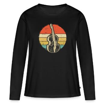 Double bass Double bass player Double bass player - Women's Premium Organic Long Sleeve Shirt - black - Front - Julia (174cm)