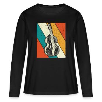 Double bass Double bass player Double bass player - Women's Premium Organic Long Sleeve Shirt - black - Front - Julia (174cm)