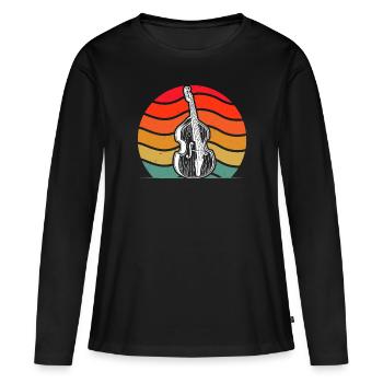 Double bass Double bass player Double bass player - Women's Premium Organic Long Sleeve Shirt - black - Front - Julia (174cm)