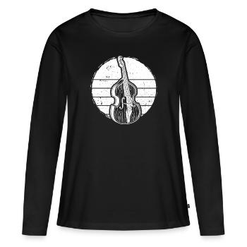 Double bass Double bass player Double bass player - Women's Premium Organic Long Sleeve Shirt - black - Front - Julia (174cm)