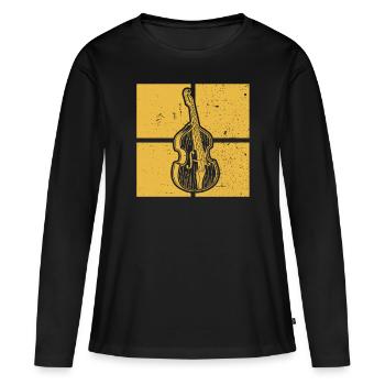 Double bass Double bass player Double bass player - Women's Premium Organic Long Sleeve Shirt - black - Front - Julia (174cm)