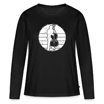 Double bass Double bass player Double bass player - Women's Premium Organic Long Sleeve Shirt - black - Front - Julia (174cm)