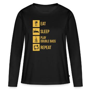 Double bass Double bass player Double bass player - Women's Premium Organic Long Sleeve Shirt - black - Front - Julia (174cm)