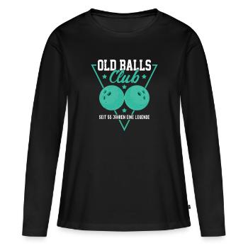 Old Balls Club - Seit 55 Jahren eine Legende - Frauen Premium Bio Langarmshirt - Schwarz - Vorne - Julia (174cm)