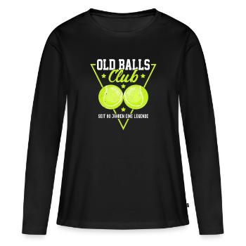 Old Balls Club - Seit 80 Jahren eine Legende - Frauen Premium Bio Langarmshirt - Schwarz - Vorne - Julia (174cm)