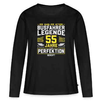 Busfahrer Legende - 55 Jahre Geburtstag Geschenk - Frauen Premium Bio Langarmshirt - Schwarz - Vorne - Julia (174cm)