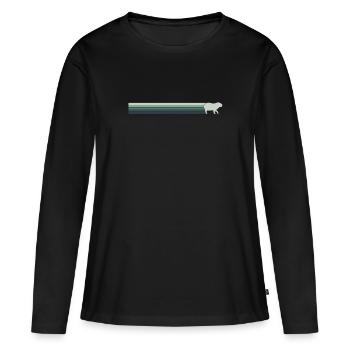Rétro Capybara Silhoutte - Capybaras - T-shirt manches longues Premium bio Femme - noir - Devant - Julia (174cm)