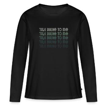 Retro Talk Birdie To Me - Golf Golfer Golfen - T-shirt manches longues Premium bio Femme - noir - Devant - Julia (174cm)