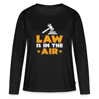 Law is in the air - Law Lawyer Jurists - Women's Premium Organic Long Sleeve Shirt - black - Front - Julia (174cm)