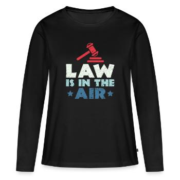 Le droit est dans l’air - Law Lawyer Lawyers - T-shirt manches longues Premium bio Femme - noir - Devant - Julia (174cm)