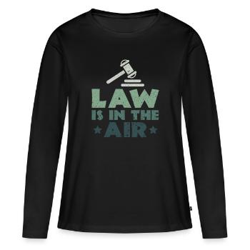 Law is in the air - Law Lawyer Lawyers - Women's Premium Organic Long Sleeve Shirt - black - Front - Julia (174cm)