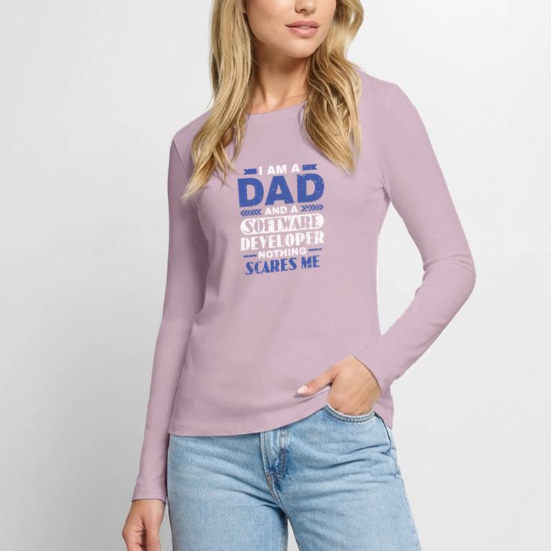 Software Developer Dad - Software Programmierer Frauen Premium Bio Langarmshirt