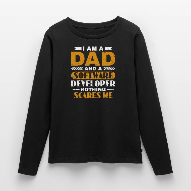 Software Developer Dad - Software Programmierer Frauen Premium Bio Langarmshirt