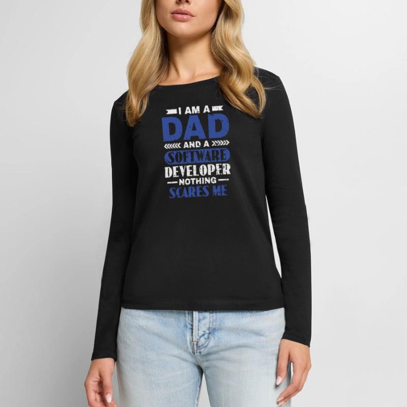 Software Developer Dad - Software Programmierer Frauen Premium Bio Langarmshirt
