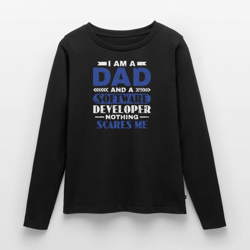 Software Developer Dad - Software Programmierer Frauen Premium Bio Langarmshirt