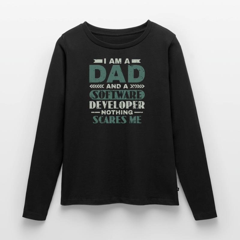 Software Developer Dad - Software Programmierer Frauen Premium Bio Langarmshirt