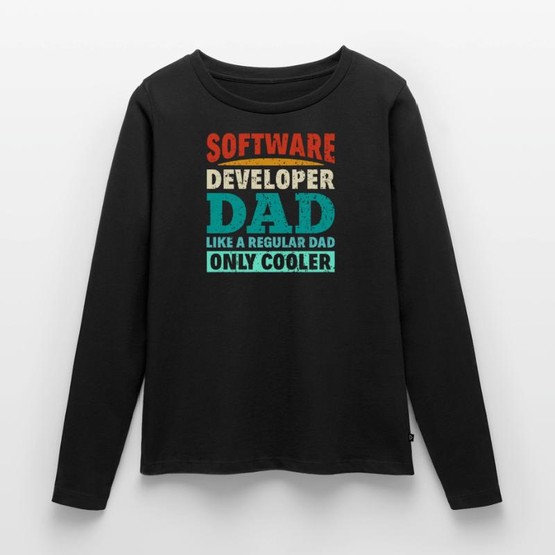 Software Developer Dad - Software Programmierer Frauen Premium Bio Langarmshirt