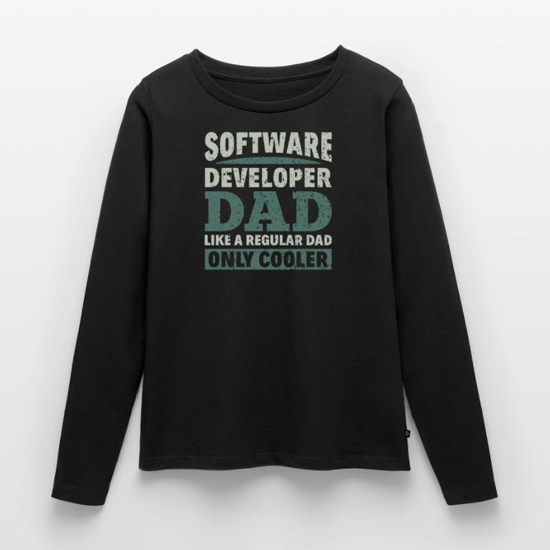 Software Developer Dad - Software Programmierer Frauen Premium Bio Langarmshirt