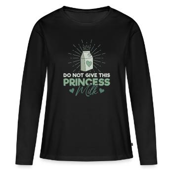 Lactose intolerance - intolerance milk cheese - Women's Premium Organic Long Sleeve Shirt - black - Front - Julia (174cm)