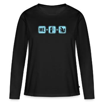 Milk lactose intolerance intolerance milk - Women's Premium Organic Long Sleeve Shirt - black - Front - Julia (174cm)