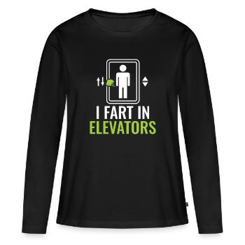 Elevator Mechanic - Aufzug Fahrstuhl Aufzugmonteur - Women's Premium Organic Long Sleeve Shirt - black - Front - Julia (174cm)