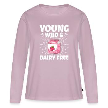 Jung Wild & Lactose-free - Intolerance to milk - Women's Premium Organic Long Sleeve Shirt - dusky pink - Front - Julia (174cm)