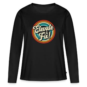Elevator Mechanic - Aufzug Fahrstuhl Aufzugmonteur - Women's Premium Organic Long Sleeve Shirt - black - Front - Julia (174cm)