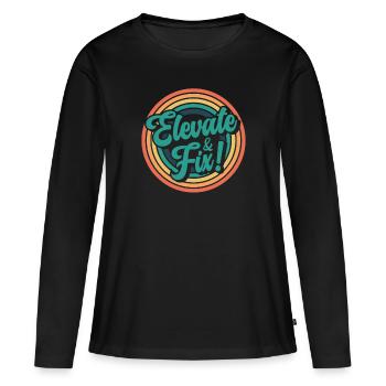 Elevator Mechanic - Aufzug Fahrstuhl Aufzugmonteur - Women's Premium Organic Long Sleeve Shirt - black - Front - Julia (174cm)