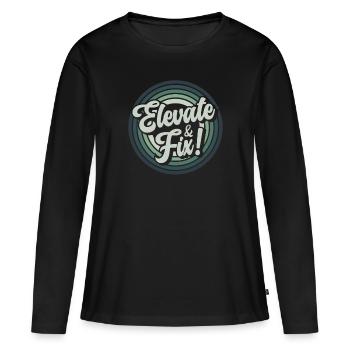 Elevator Mechanic - Aufzug Fahrstuhl Aufzugmonteur - Women's Premium Organic Long Sleeve Shirt - black - Front - Julia (174cm)